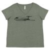 Curvy Collection Women's Fine Jersey V-Neck Tee Thumbnail
