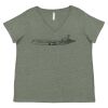 Curvy Collection Women's Fine Jersey V-Neck Tee Thumbnail