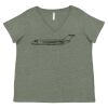 Curvy Collection Women's Fine Jersey V-Neck Tee Thumbnail