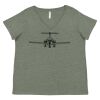 Curvy Collection Women's Fine Jersey V-Neck Tee Thumbnail