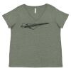 Curvy Collection Women's Fine Jersey V-Neck Tee Thumbnail