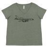 Curvy Collection Women's Fine Jersey V-Neck Tee Thumbnail
