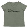 Curvy Collection Women's Fine Jersey V-Neck Tee Thumbnail