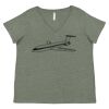Curvy Collection Women's Fine Jersey V-Neck Tee Thumbnail