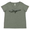 Curvy Collection Women's Fine Jersey V-Neck Tee Thumbnail