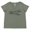 Curvy Collection Women's Fine Jersey V-Neck Tee Thumbnail