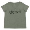 Curvy Collection Women's Fine Jersey V-Neck Tee Thumbnail