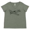 Curvy Collection Women's Fine Jersey V-Neck Tee Thumbnail