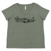 Curvy Collection Women's Fine Jersey V-Neck Tee Thumbnail