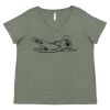 Curvy Collection Women's Fine Jersey V-Neck Tee Thumbnail