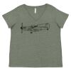 Curvy Collection Women's Fine Jersey V-Neck Tee Thumbnail