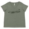 Curvy Collection Women's Fine Jersey V-Neck Tee Thumbnail