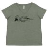 Curvy Collection Women's Fine Jersey V-Neck Tee Thumbnail