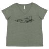 Curvy Collection Women's Fine Jersey V-Neck Tee Thumbnail