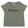 Curvy Collection Women's Fine Jersey V-Neck Tee Thumbnail