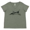 Curvy Collection Women's Fine Jersey V-Neck Tee Thumbnail