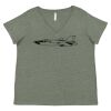 Curvy Collection Women's Fine Jersey V-Neck Tee Thumbnail