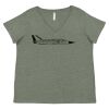 Curvy Collection Women's Fine Jersey V-Neck Tee Thumbnail