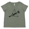 Curvy Collection Women's Fine Jersey V-Neck Tee Thumbnail