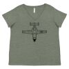 Curvy Collection Women's Fine Jersey V-Neck Tee Thumbnail