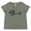 Curvy Collection Women's Fine Jersey V-Neck Tee Thumbnail