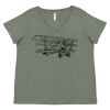 Curvy Collection Women's Fine Jersey V-Neck Tee Thumbnail