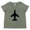 Curvy Collection Women's Fine Jersey V-Neck Tee Thumbnail
