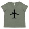 Curvy Collection Women's Fine Jersey V-Neck Tee Thumbnail