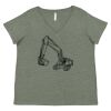 Curvy Collection Women's Fine Jersey V-Neck Tee Thumbnail