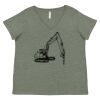 Curvy Collection Women's Fine Jersey V-Neck Tee Thumbnail