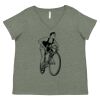 Curvy Collection Women's Fine Jersey V-Neck Tee Thumbnail