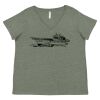 Curvy Collection Women's Fine Jersey V-Neck Tee Thumbnail