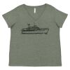 Curvy Collection Women's Fine Jersey V-Neck Tee Thumbnail