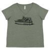 Curvy Collection Women's Fine Jersey V-Neck Tee Thumbnail