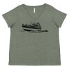 Curvy Collection Women's Fine Jersey V-Neck Tee Thumbnail