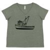 Curvy Collection Women's Fine Jersey V-Neck Tee Thumbnail