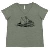 Curvy Collection Women's Fine Jersey V-Neck Tee Thumbnail