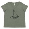 Curvy Collection Women's Fine Jersey V-Neck Tee Thumbnail