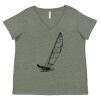 Curvy Collection Women's Fine Jersey V-Neck Tee Thumbnail