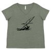 Curvy Collection Women's Fine Jersey V-Neck Tee Thumbnail
