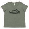 Curvy Collection Women's Fine Jersey V-Neck Tee Thumbnail