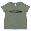 Curvy Collection Women's Fine Jersey V-Neck Tee Thumbnail