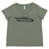 Curvy Collection Women's Fine Jersey V-Neck Tee Thumbnail