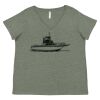 Curvy Collection Women's Fine Jersey V-Neck Tee Thumbnail