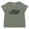 Curvy Collection Women's Fine Jersey V-Neck Tee Thumbnail