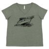 Curvy Collection Women's Fine Jersey V-Neck Tee Thumbnail
