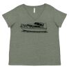 Curvy Collection Women's Fine Jersey V-Neck Tee Thumbnail