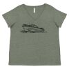 Curvy Collection Women's Fine Jersey V-Neck Tee Thumbnail