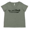 Curvy Collection Women's Fine Jersey V-Neck Tee Thumbnail