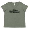 Curvy Collection Women's Fine Jersey V-Neck Tee Thumbnail